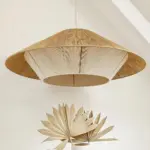 Boho_Natural_Fabric_Hat_Pendant_Lamp_Handmade_4 Boho Natural Fabric Hat Pendant Lamp Handmade
