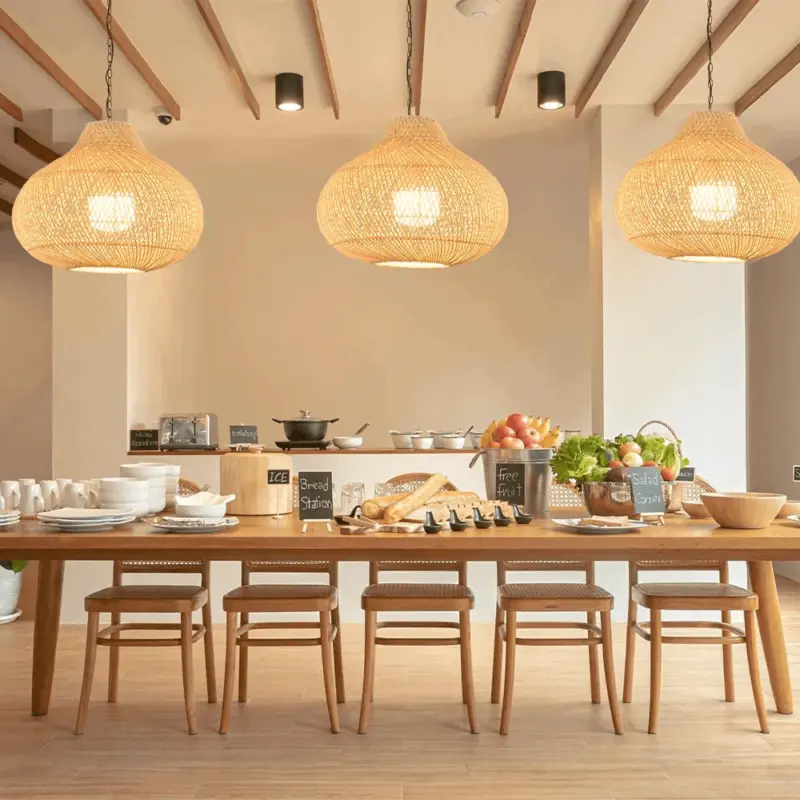 Boho Natural Handmade Island Pendant Light tag1