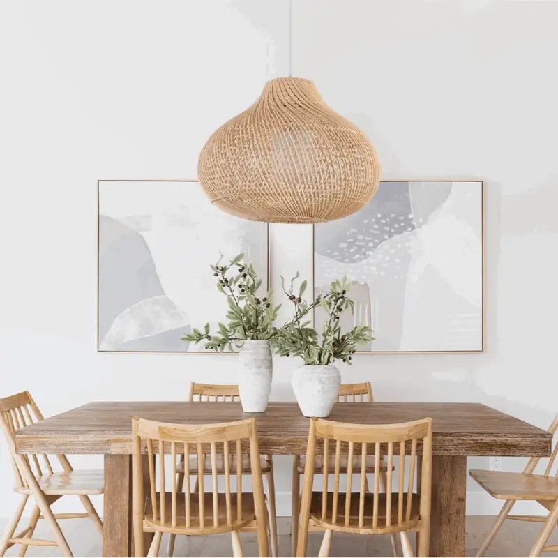 Boho Natural Handmade Island Pendant Light tag1