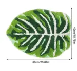 Boho Non Slip Soft Tropical Leaf Bath Mat