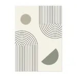 Boho Style Green Leaves Wall Art Canvas Print tag1