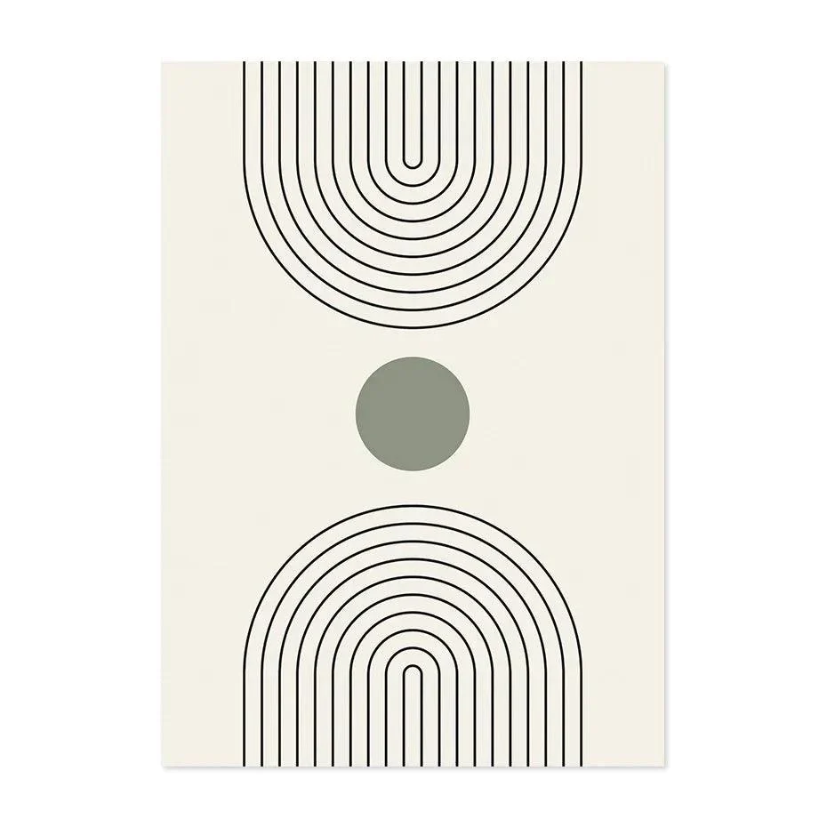 Boho Style 'Green Leaves' Wall Art Canvas Print -  - #tag1#