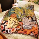Boho Style Knitted Blanket tag1