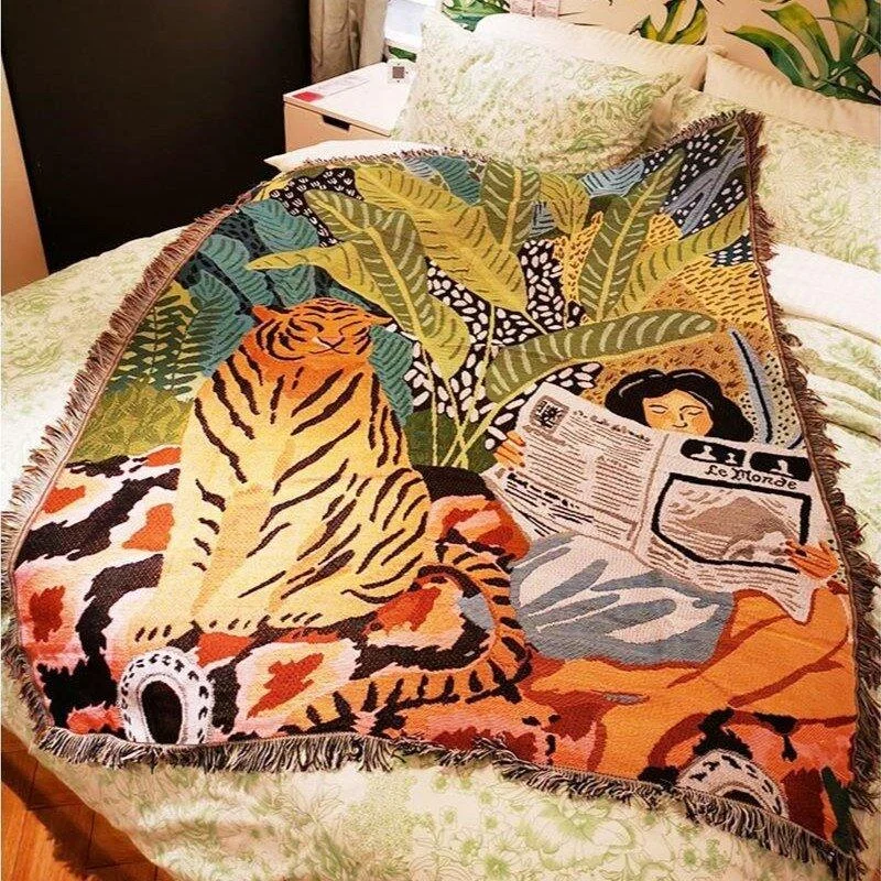 Boho Style Knitted Blanket -  - #tag1#