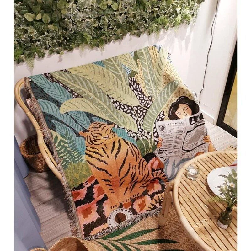 Boho Style Knitted Blanket -  - #tag1#