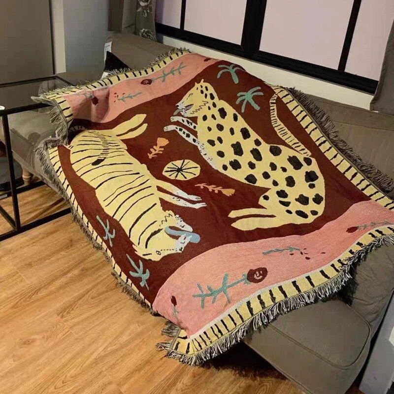 Boho Style Knitted Blanket -  - #tag1#