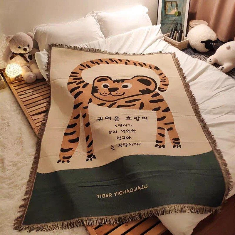 Boho Style Knitted Blanket -  - #tag1#