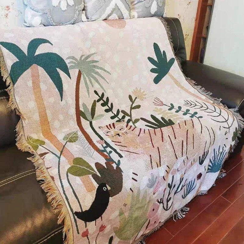 Boho Style Knitted Blanket -  - #tag1#