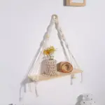 Boho Style Macrame Wall Hanging Shelf tag1