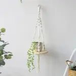 Boho Style Macrame Wall Hanging Shelf tag1
