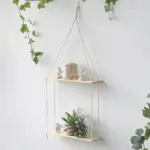 Boho Style Macrame Wall Hanging Shelf tag1