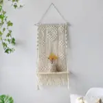 Boho Style Macrame Wall Hanging Shelf tag1