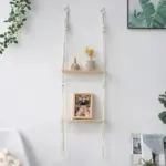Boho Style Macrame Wall Hanging Shelf tag1