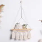 Boho Style Macrame Wall Hanging Shelf tag1
