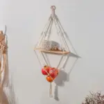 Boho Style Macrame Wall Hanging Shelf tag1