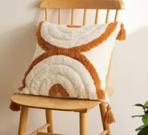 Boho Tribal Tassel Throw Pillow Cover