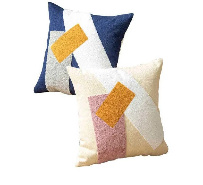 Boho Tufted Abstract Pillow Cover -