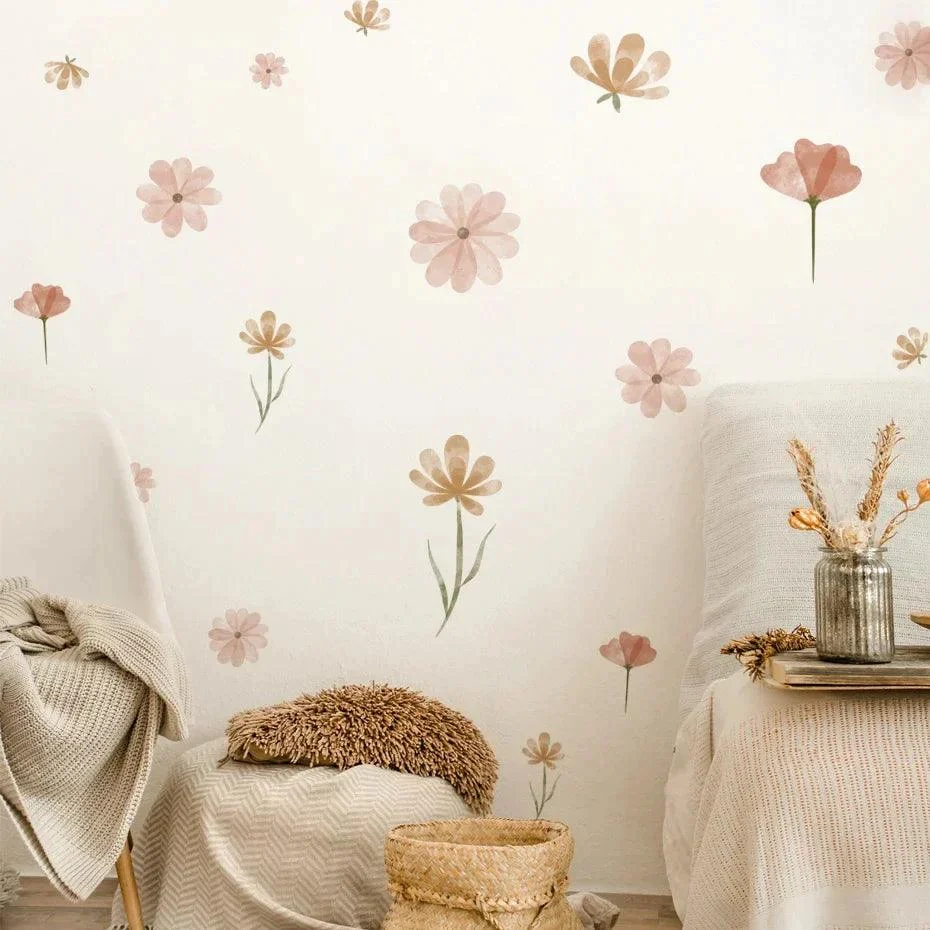 Boho Watercolor Wall Sticker: Artful Home Decor -