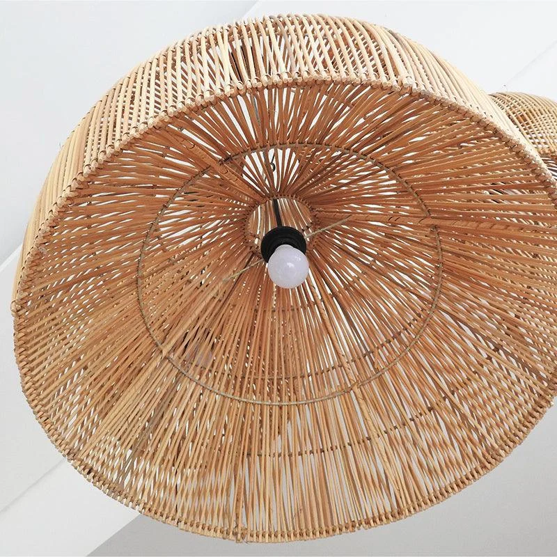 Boho Wicker Lampshades Handwoven Kitchen Island Pendant Light -  - #tag1#