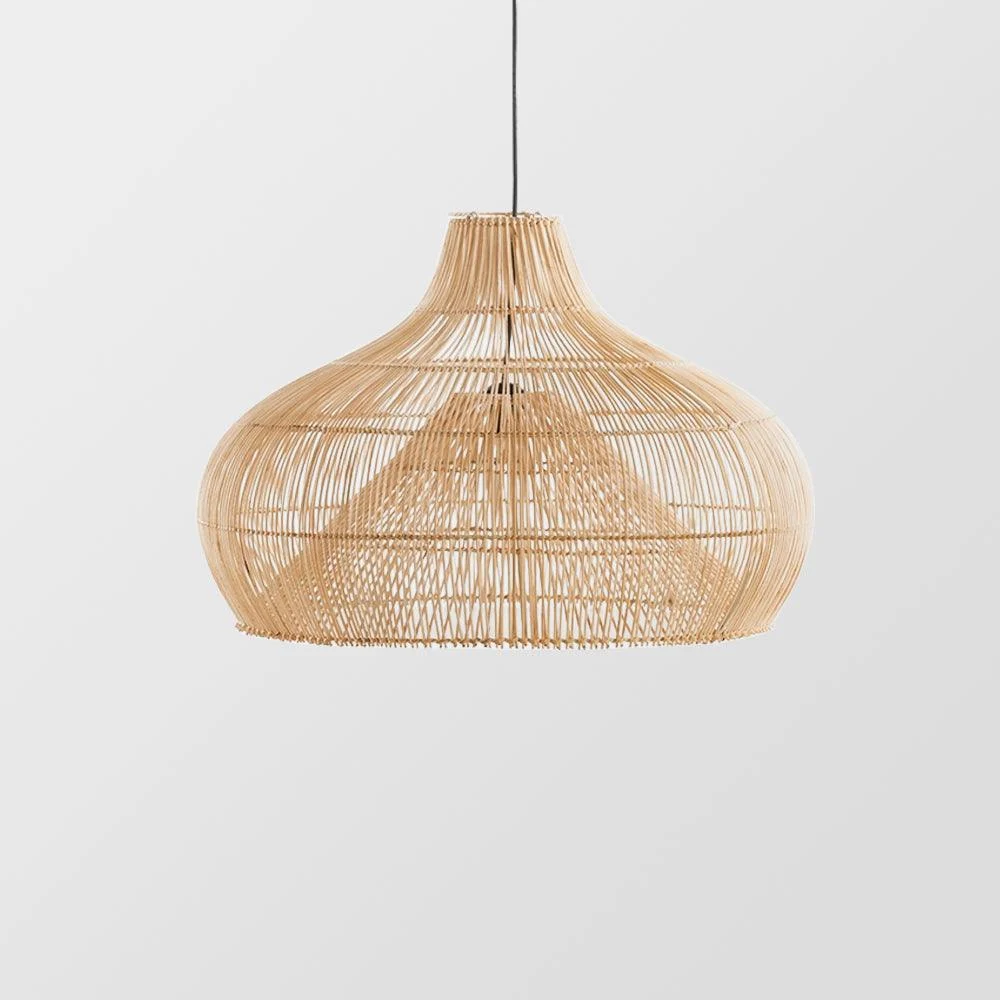 Boho Wicker Lampshades Handwoven Kitchen Island Pendant Light -  - #tag1#