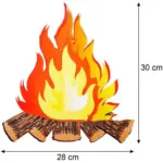 Bonfire Decoration Scene Props Halloween Flame Ornament tag1