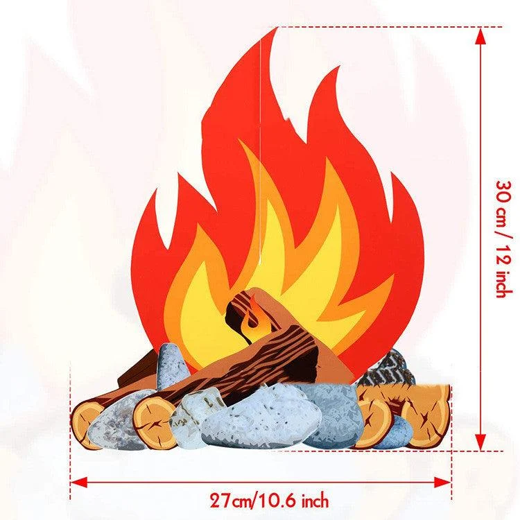 Bonfire Decoration Scene Props Halloween Flame Ornament -  - #tag1#