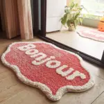 Bonjour Welcome Door Mat tag1