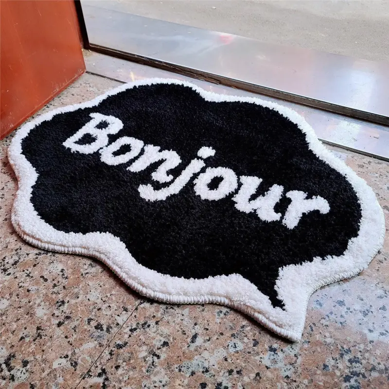 Bonjour Welcome Door Mat tag1