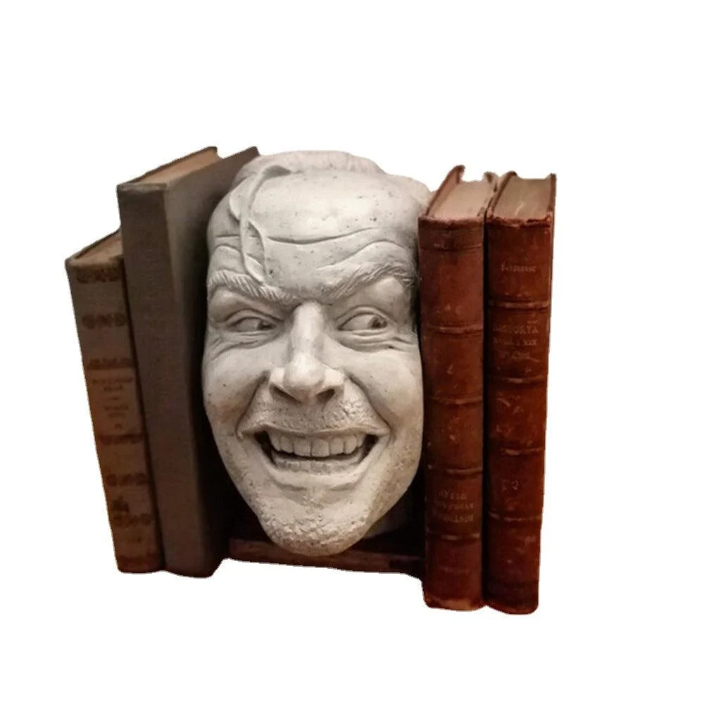 Book Bookends Cross-border New Face Resin Sculpture Desktop Decoration Bookshelf Ornaments In Stock -  - #tag1#