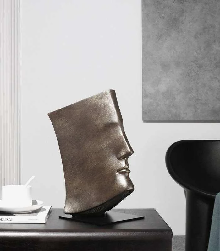 Bookends Decorative Sculpture Resin Art Abstract Face Ornaments -  - #tag1#