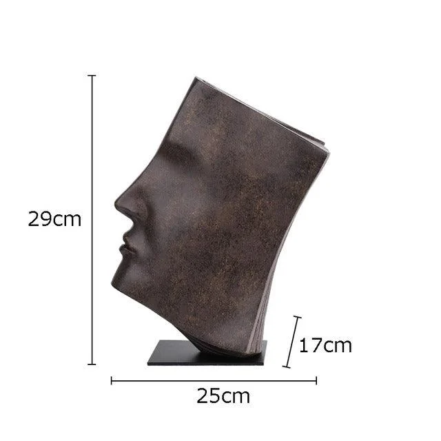 Bookends Decorative Sculpture Resin Art Abstract Face Ornaments -  - #tag1#