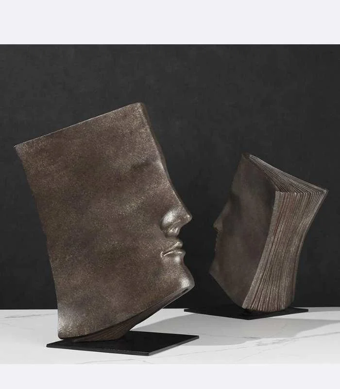 Bookends Decorative Sculpture Resin Art Abstract Face Ornaments -  - #tag1#