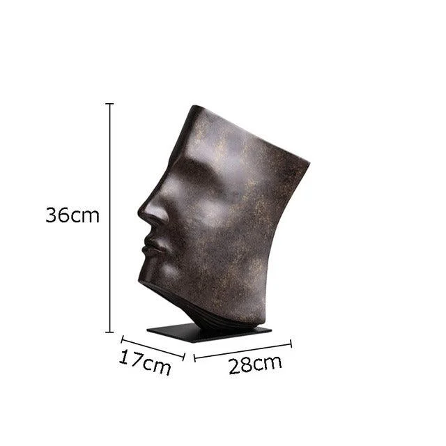 Bookends Decorative Sculpture Resin Art Abstract Face Ornaments -  - #tag1#