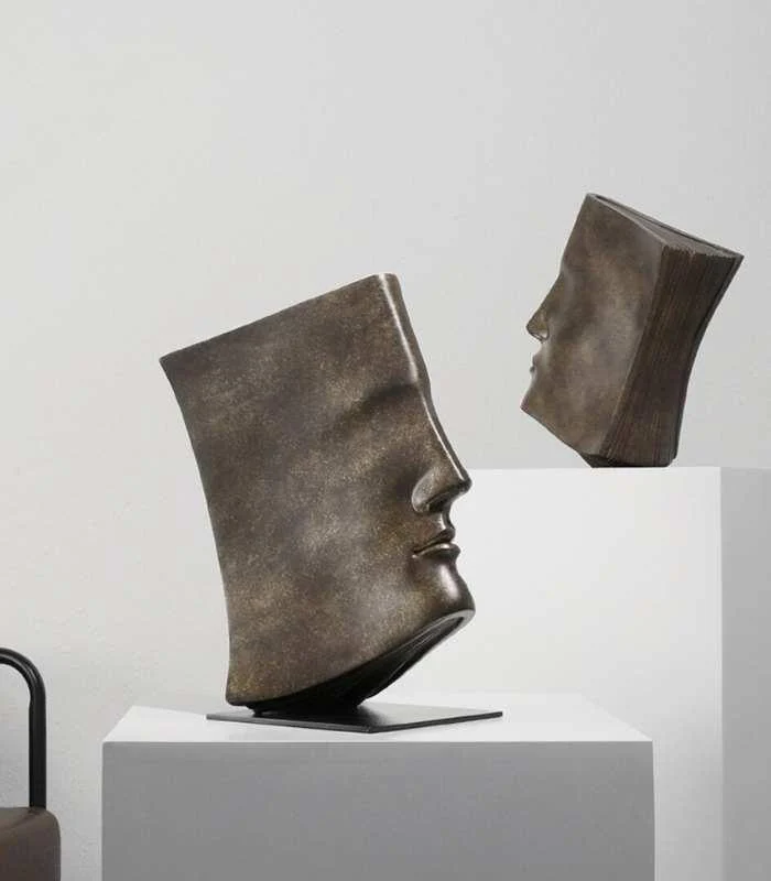 Bookends Decorative Sculpture Resin Art Abstract Face Ornaments -  - #tag1#