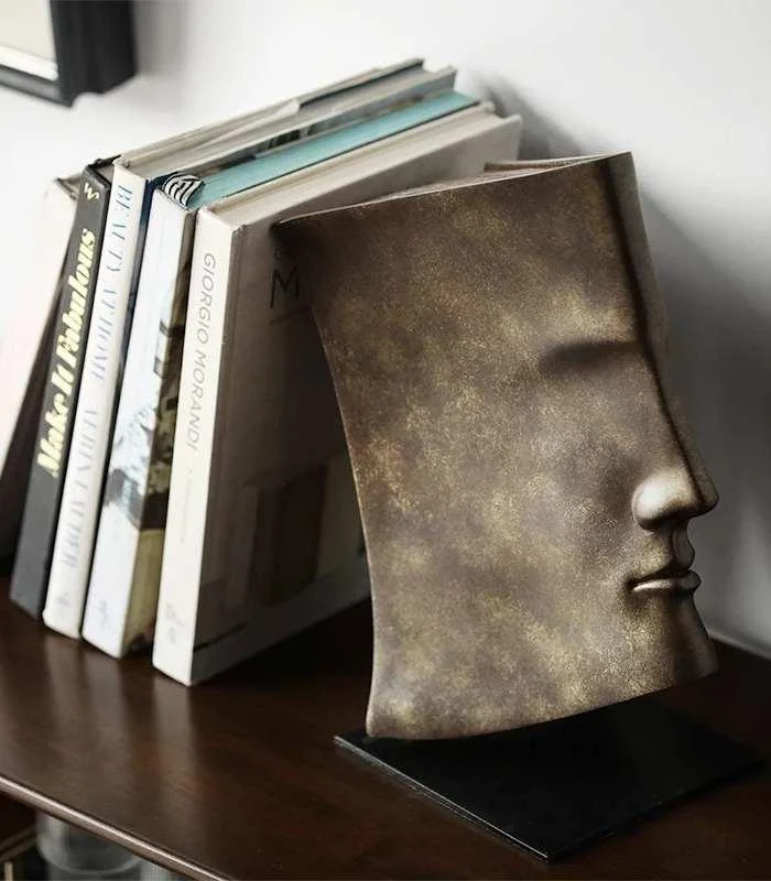 Bookends Decorative Sculpture Resin Art Abstract Face Ornaments -  - #tag1#
