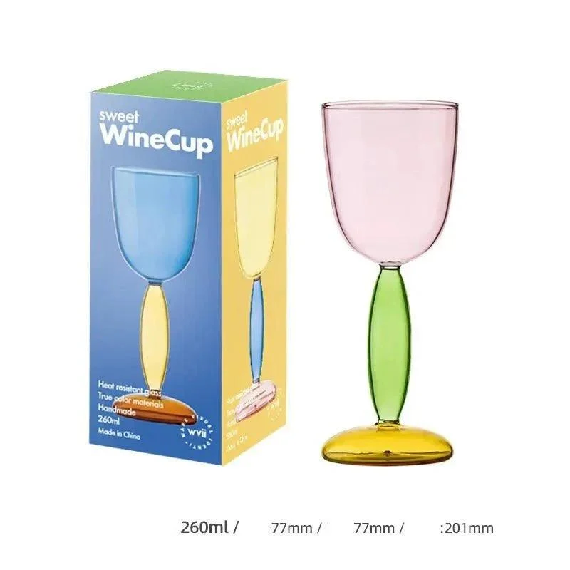 Borosilicate Glass Coloured Wine Goblet & Decanter -  - #tag1#