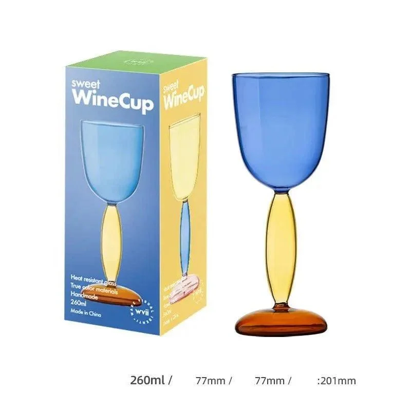 Borosilicate Glass Coloured Wine Goblet & Decanter -  - #tag1#