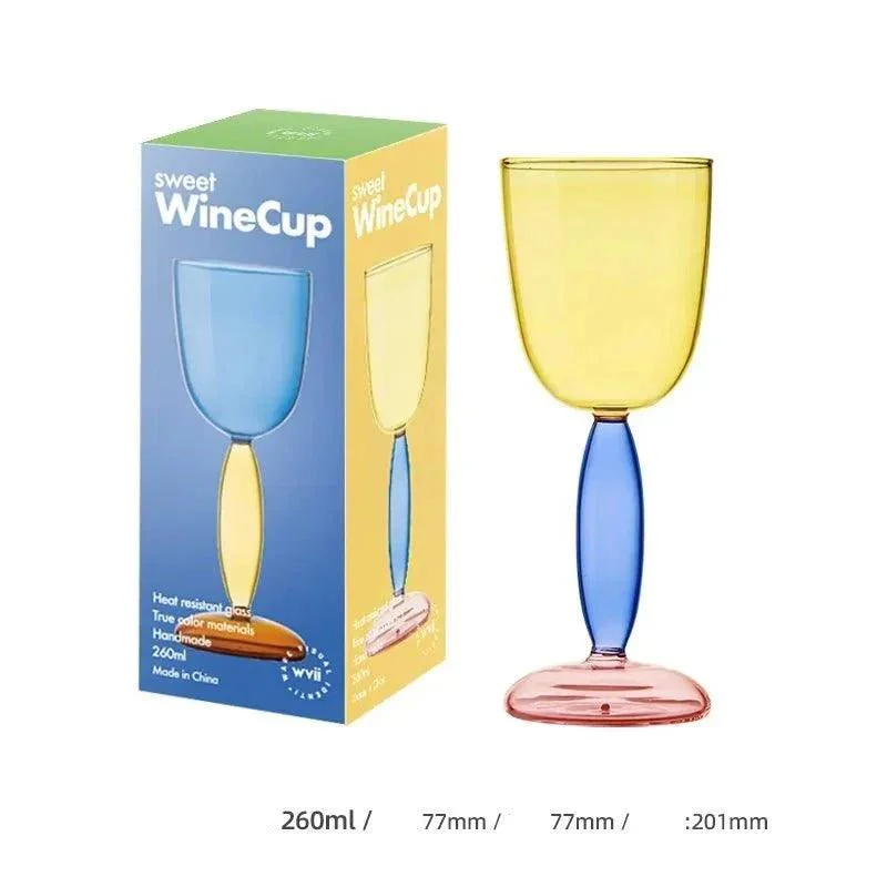 Borosilicate Glass Coloured Wine Goblet & Decanter -  - #tag1#