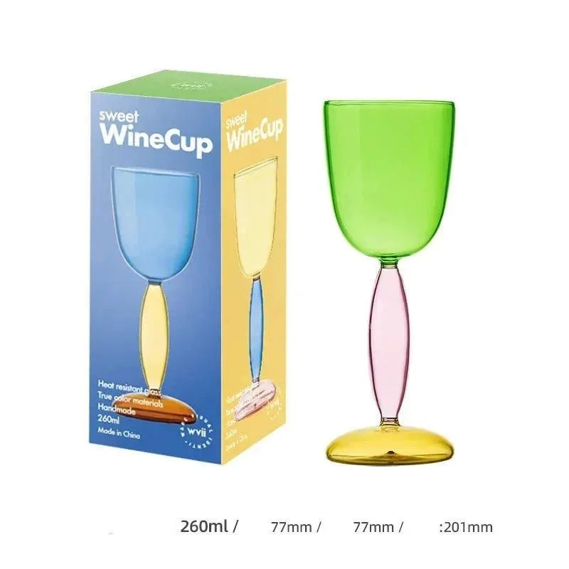 Borosilicate Glass Coloured Wine Goblet & Decanter -  - #tag1#