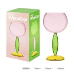 Borosilicate Glass Coloured Wine Goblet Decanter tag1
