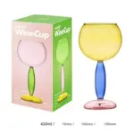 Borosilicate Glass Coloured Wine Goblet Decanter tag1