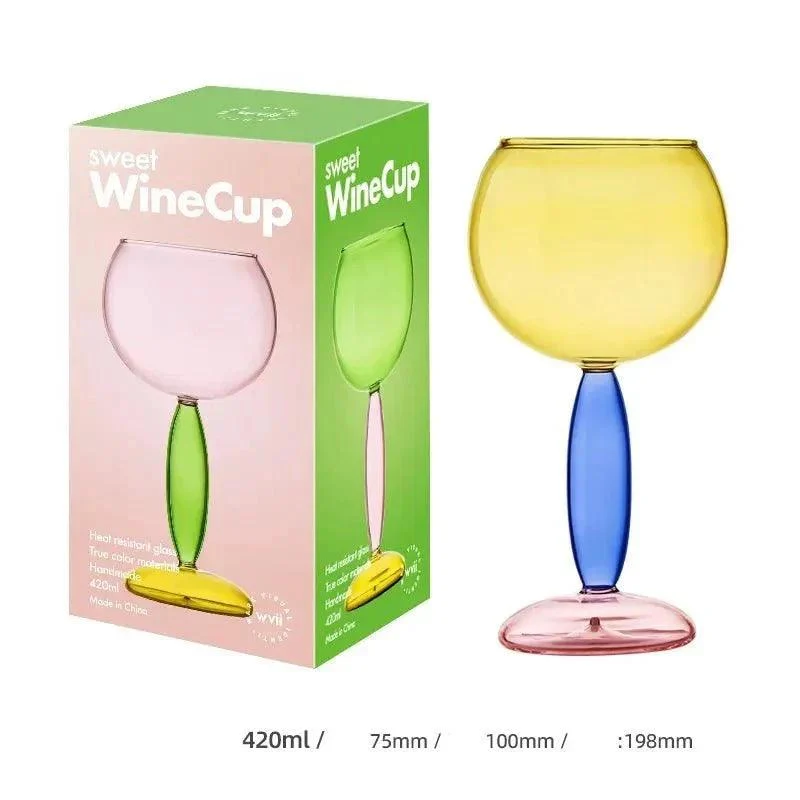 Borosilicate Glass Coloured Wine Goblet & Decanter -  - #tag1#