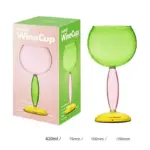 Borosilicate Glass Coloured Wine Goblet Decanter tag1