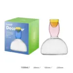 Borosilicate Glass Coloured Wine Goblet Decanter tag1