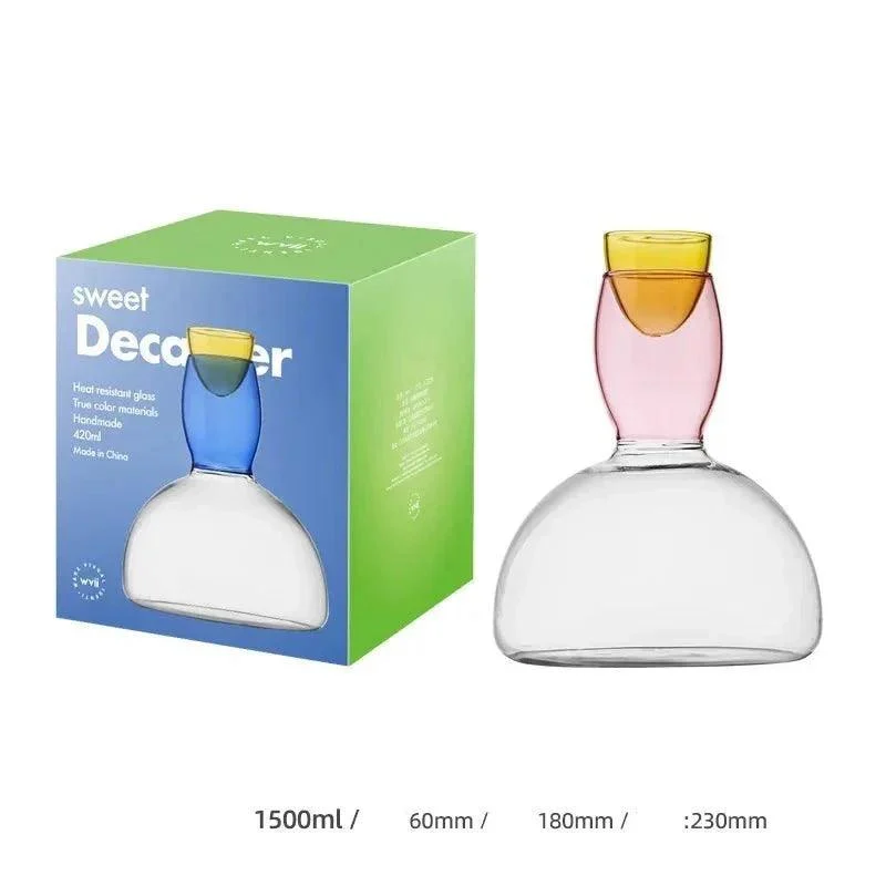 Borosilicate Glass Coloured Wine Goblet & Decanter -  - #tag1#