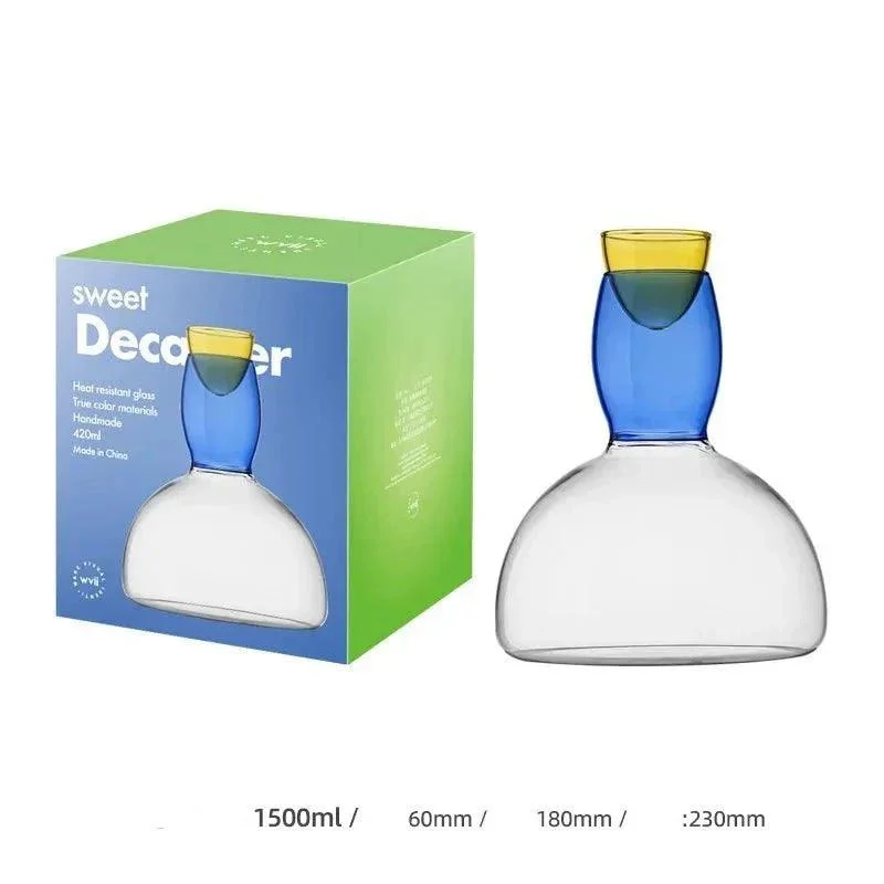 Borosilicate Glass Coloured Wine Goblet & Decanter -  - #tag1#