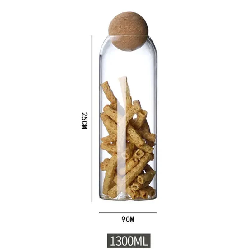 Borosilicate Glass Sealed Grain Storage Tank: Creative Kitchen Organizer -