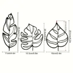 Botanical Leaves Metal Wall Hanging tag1