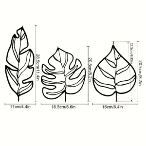 Botanical Leaves Metal Wall Hanging