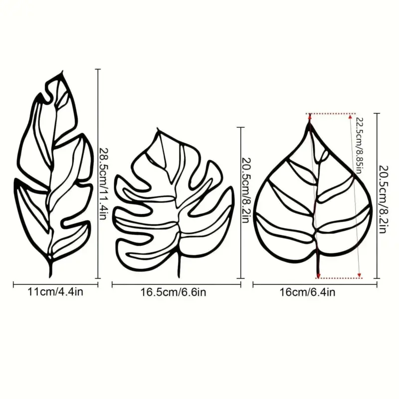 Botanical Leaves Metal Wall Hanging tag1